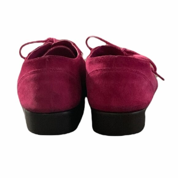 Aerosoles Bubblegum Pink Suede Square Toe Shoes Size 11W #256K - Picture 6 of 9